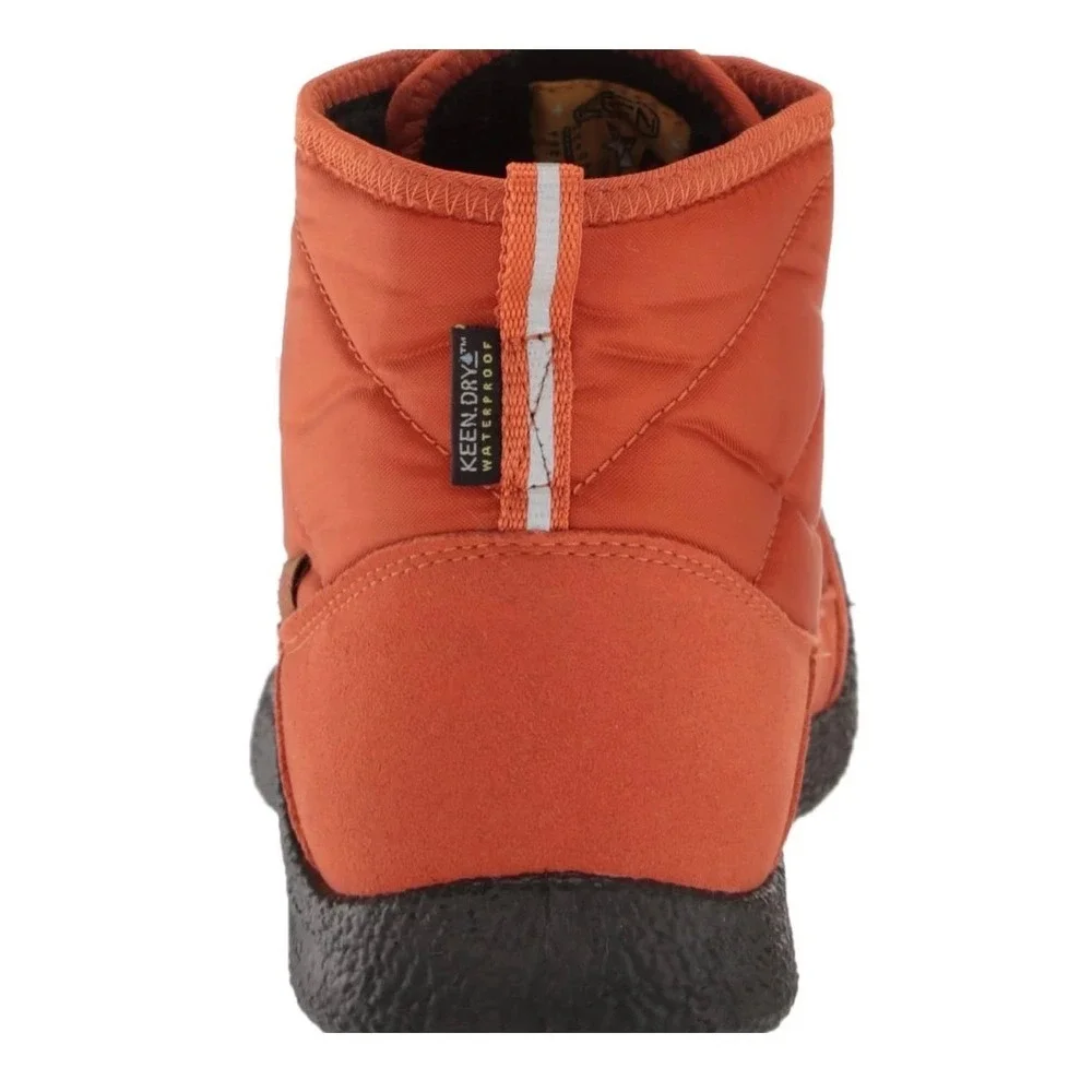 KEEN Kids Howser II Waterproof Chukka Boots Orange Carpet Black 1026632 6Y EU 38